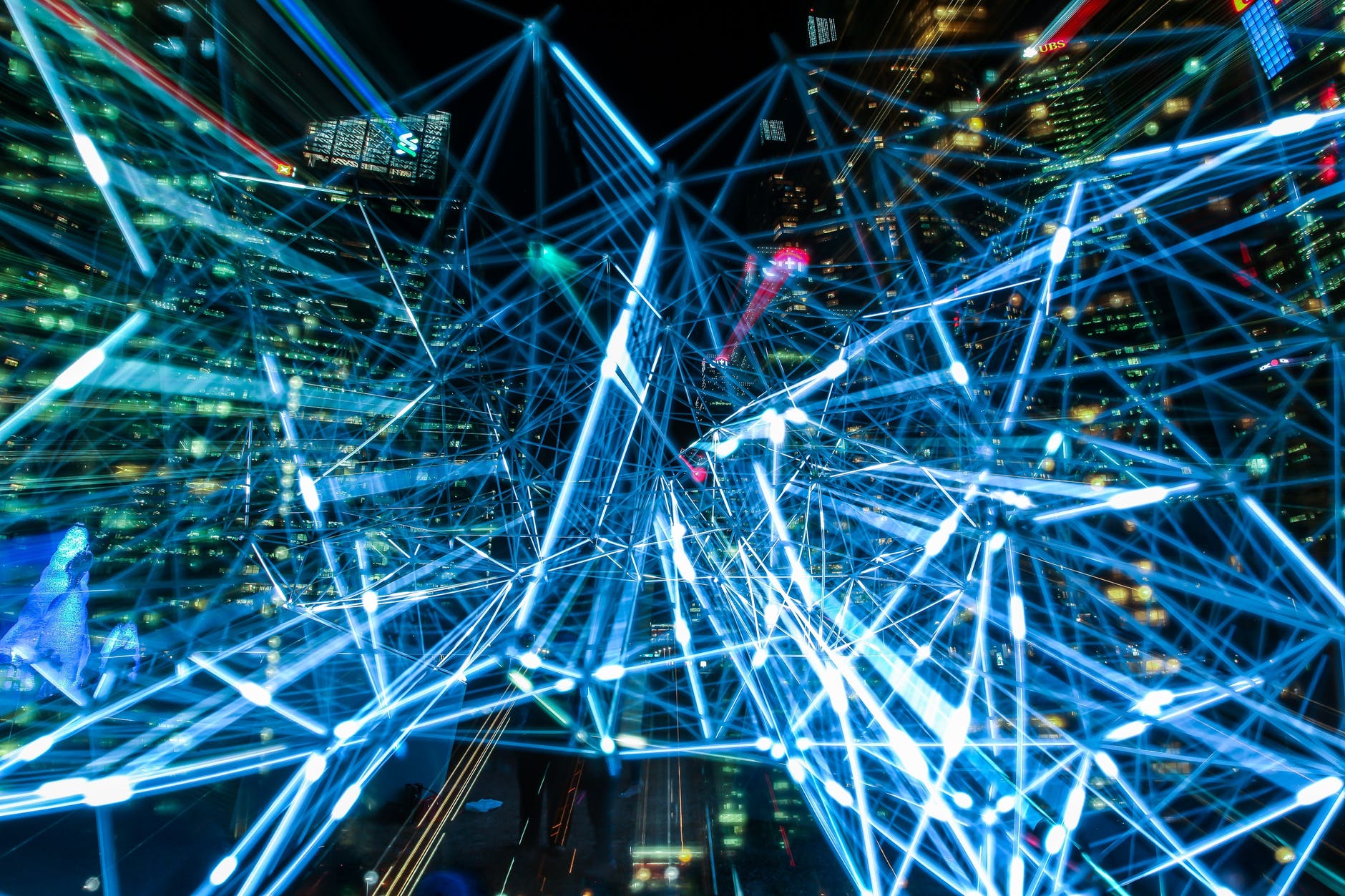 Abstract tech image illustrating complexity in financial marketing