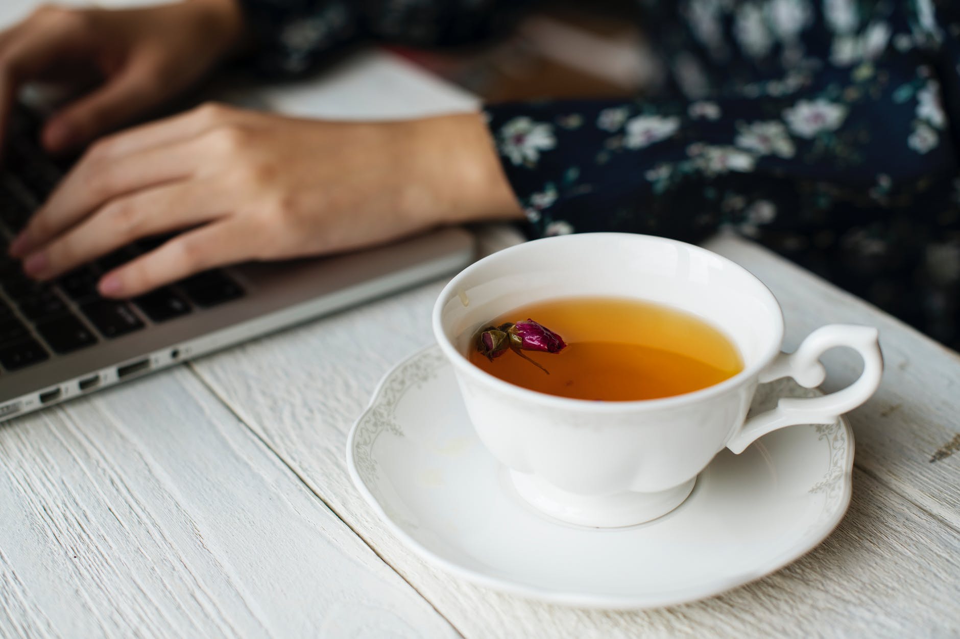 Woman looking for domains for financial websites on her laptop