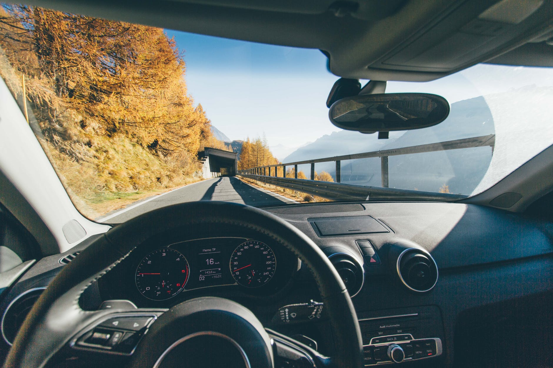 Car dashboard, illustrating metrics for financial adviser websites